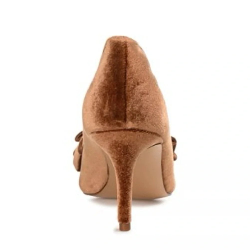 Journee Collection Crystol Velvet Pump in Elegant Brown - Size 9.5 NWOT - Picture 4 of 12